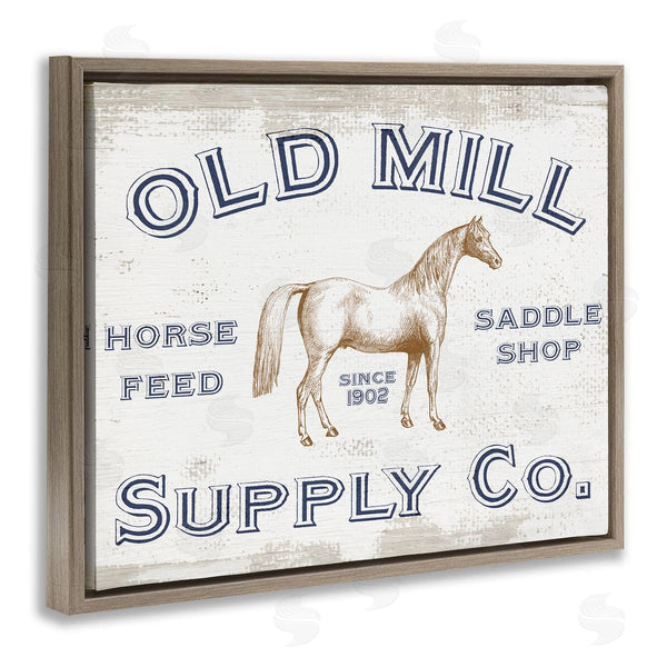 Stupell Industries Stupell Studio | Old Mill Supply Co. Vintage Horse Feed Advertisement Wall Art
