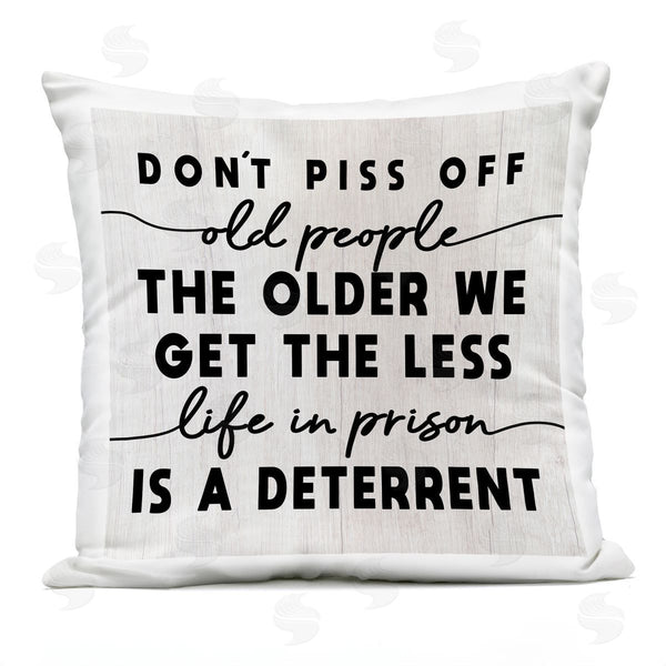 Stupell Industries Stupell Studio | Older We Get Humorous Typography Phrase Printed Throw Pillow