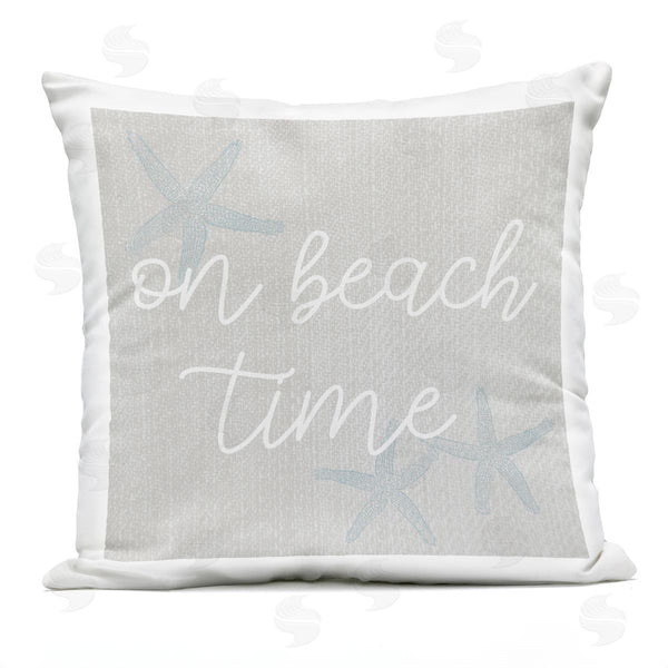 Stupell Industries Stupell Studio | On Beach Time Beige Starfish Printed Throw Pillow