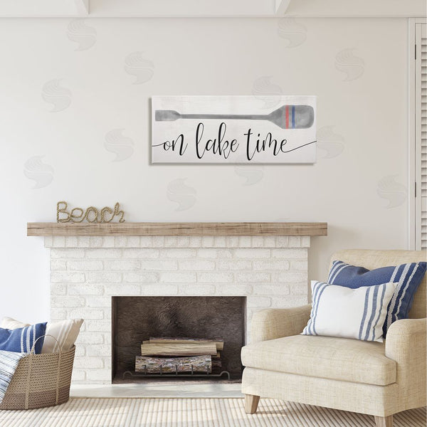 Stupell Industries Stupell Studio | On Lake Time Boat Oar Phrase Wall Art