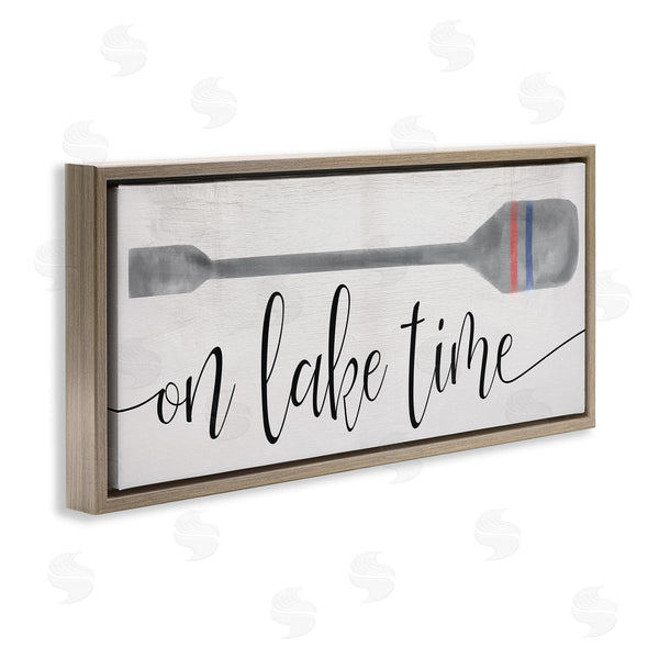 Stupell Industries Stupell Studio | On Lake Time Boat Oar Phrase Wall Art