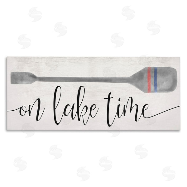 stupell industries Stupell Studio | On Lake Time Boat Oar Phrase Wall Art
