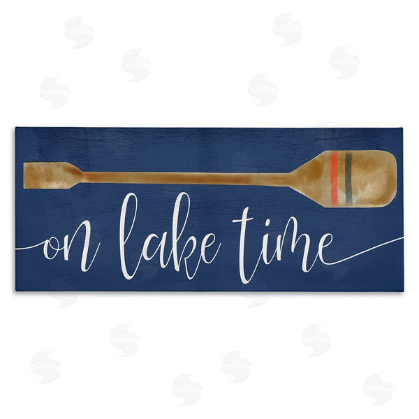 stupell industries Stupell Studio | On Lake Time with Oar Wall Art