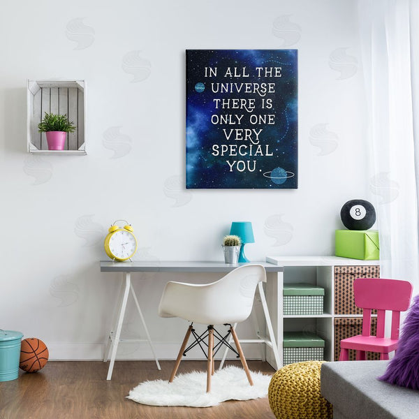 Stupell Industries Stupell Studio | Only One Very Special You Phrase Blue Universe Wall Art