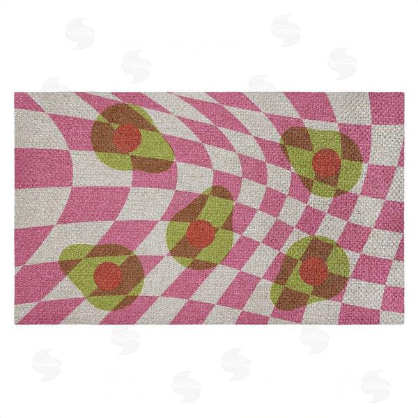stupell industries Stupell Studio | Optical Illusion Avocados Faux Sisal Door Mat