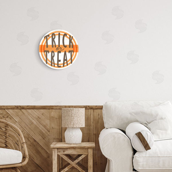 Stupell Industries Stupell Studio | Orange Trick Or Treat Phrase Wall Art