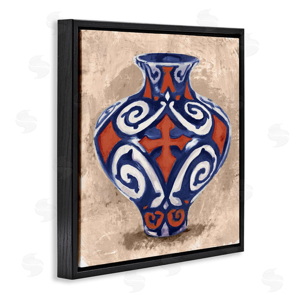 Stupell Industries Stupell Studio | Ornate Ceramic Vase Still Life Modern Patterned Pottery Wall Art