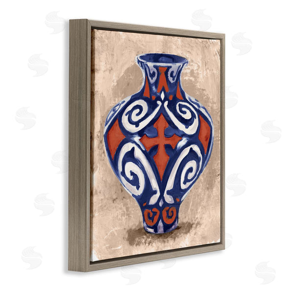 Stupell Industries Stupell Studio | Ornate Ceramic Vase Still Life Modern Patterned Pottery Wall Art