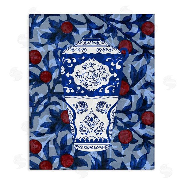 stupell industries Stupell Studio | Ornate Vase Red & Blue Pattern Wall Art