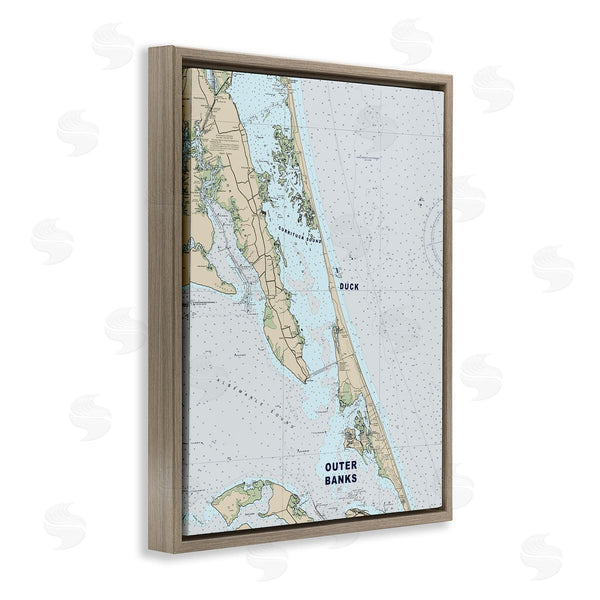 Stupell Industries Stupell Studio | Outer Banks North Carolina Cartography Nautical Map Wall Art