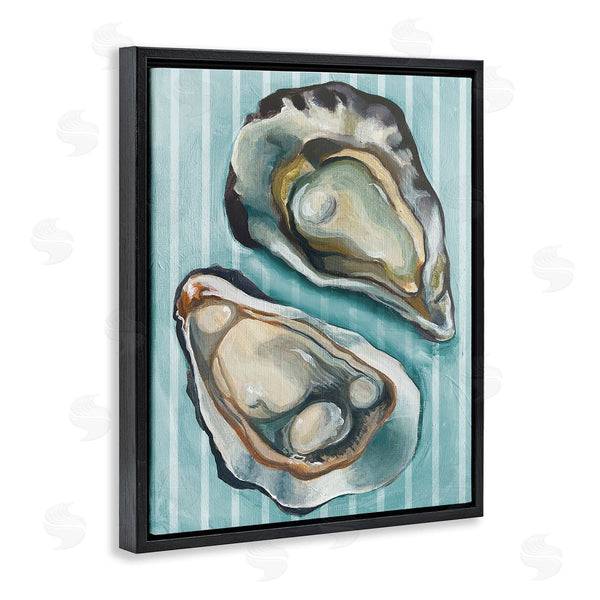 Stupell Industries Stupell Studio | Oysters On Blue Stripes
