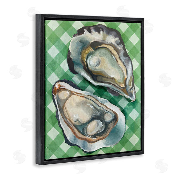 Stupell Industries Stupell Studio | Oysters On Green Plaid