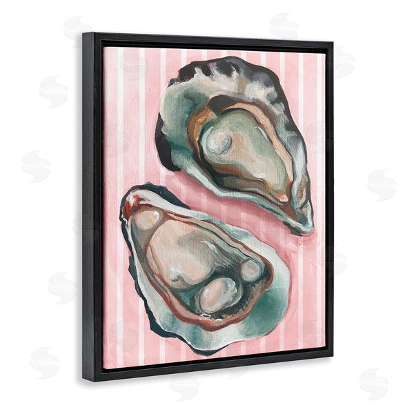 Stupell Industries Stupell Studio | Oysters On Pink Stripes Wall Art