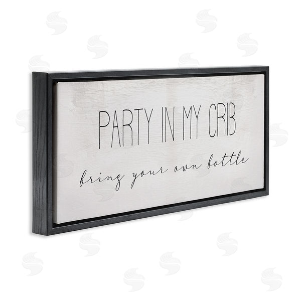 Stupell Industries Stupell Studio | Party In Crib Quote BYOB Baby Bottle Humor