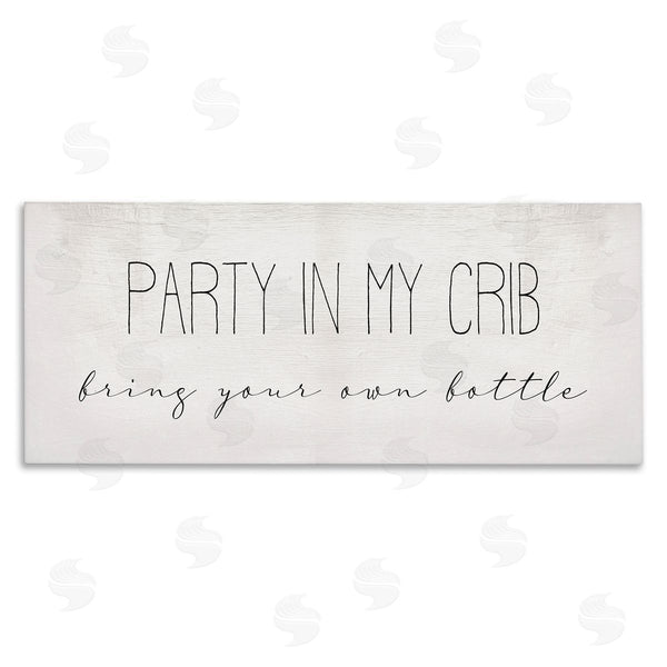 stupell industries Stupell Studio | Party in Crib Quote BYOB Baby Bottle Humor