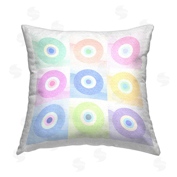 Stupell Industries Stupell Studio | Pastel Circles Geometric Abstract Printed Throw Pillow