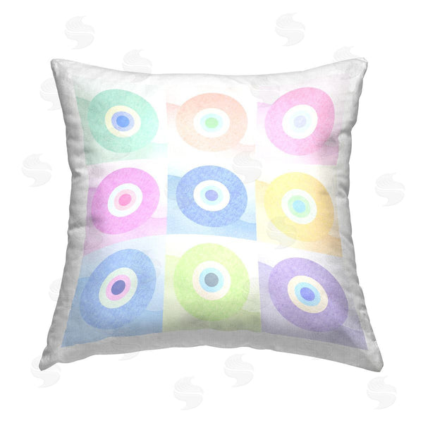 stupell industries Stupell Studio | Pastel Circles Geometric Abstract Printed Throw Pillow