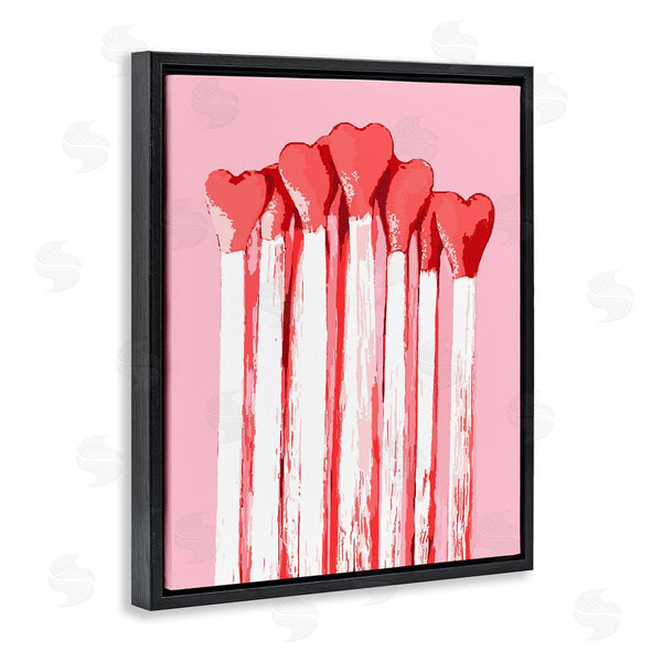 Stupell Industries Stupell Studio | Pastel Pink Heart Matches