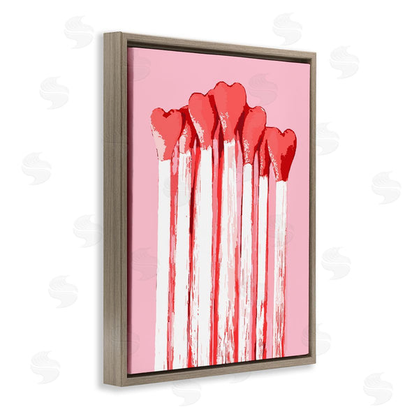 Stupell Industries Stupell Studio | Pastel Pink Heart Matches