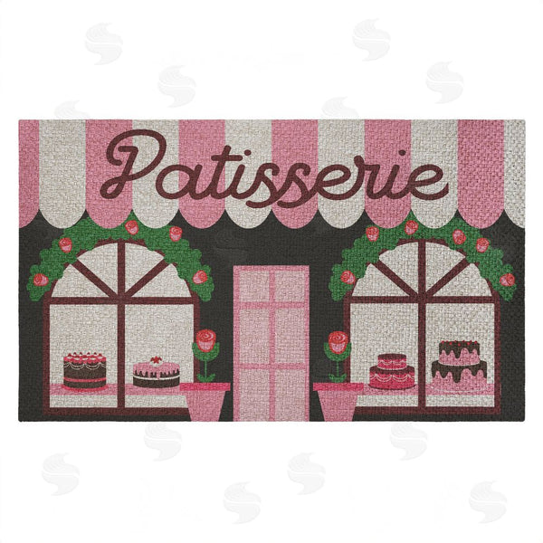 stupell industries Stupell Studio | Patisserie Bakery Storefront Faux Sisal Door Mat