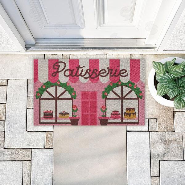 Stupell Industries Stupell Studio | Patisserie Shop Windows Faux Sisal Door Mat