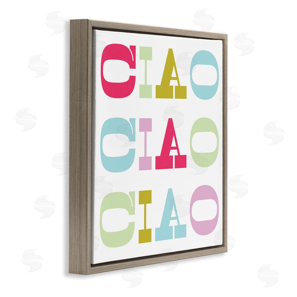 Stupell Industries Stupell Studio | Patterned Ciao Typography Wall Art