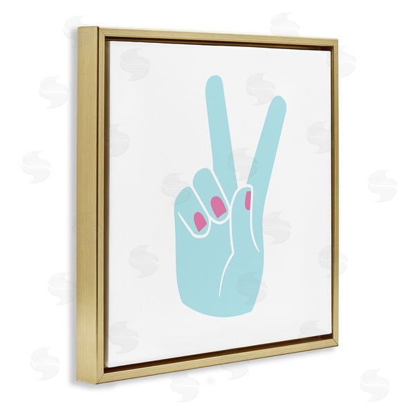 Stupell Industries Stupell Studio | Peace Hand With Nail Polish
