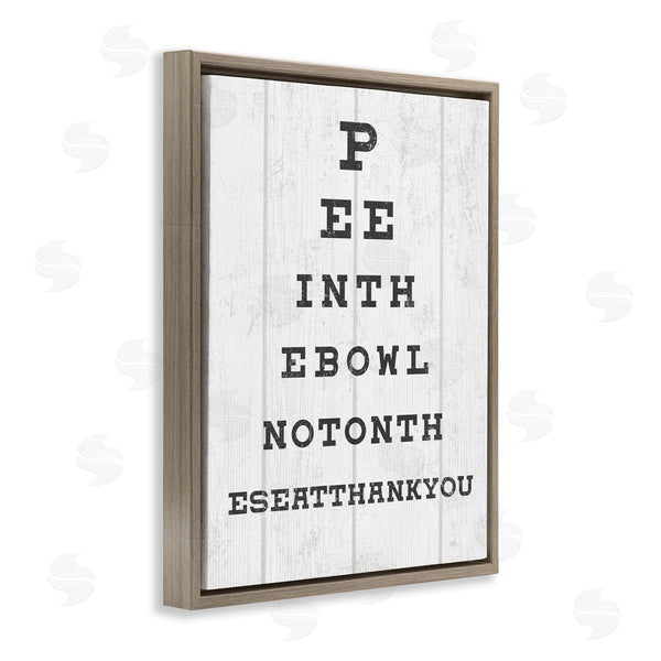Stupell Industries Stupell Studio | Pee In The Bowl Eye Chart