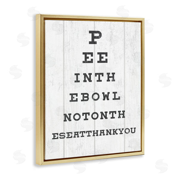 Stupell Industries Stupell Studio | Pee In The Bowl Eye Chart