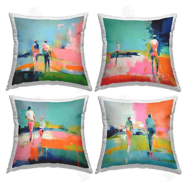 Stupell Industries Stupell Studio | People On Golf Course Printed Throw Pillow Set