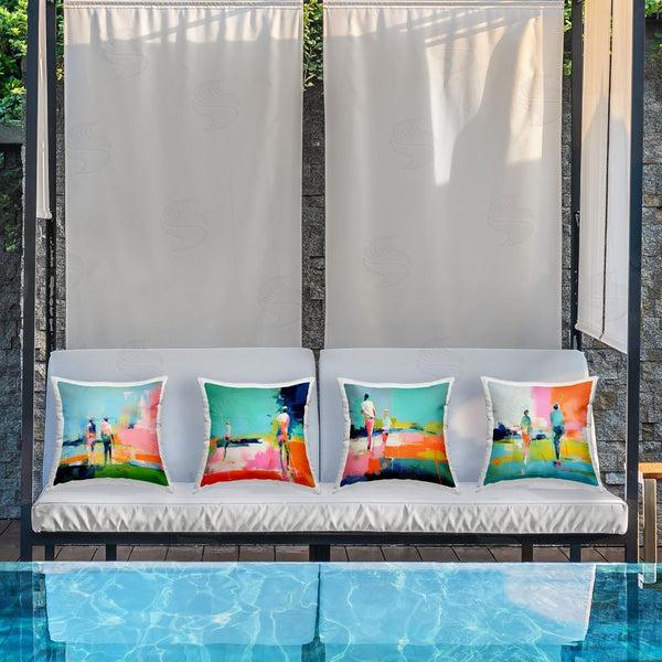 Stupell Industries Stupell Studio | People On Golf Course Printed Throw Pillow Set