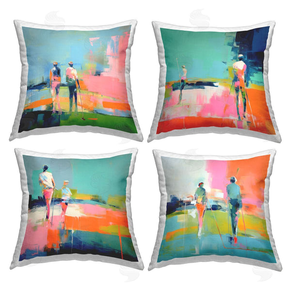 stupell industries Stupell Studio | People on Golf Course Printed Throw Pillow Set