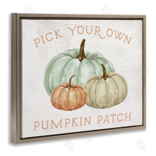 Stupell Industries Stupell Studio | Pick Your Own Pumpkin Patch Sign Gourd Trio Wall Art