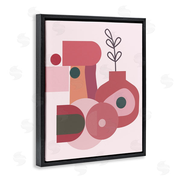 Stupell Industries Stupell Studio | Pink Abstract Flower Vase Wall Art
