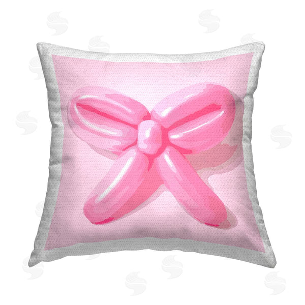 Stupell Industries Stupell Studio | Pink Balloon Bow Printed Throw Pillow