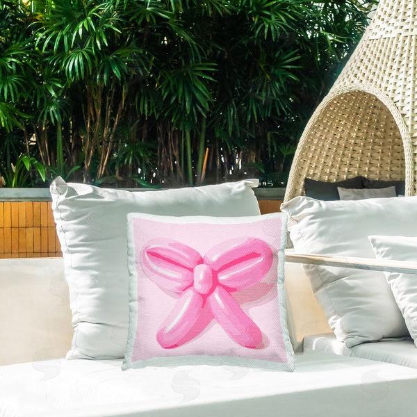 Stupell Industries Stupell Studio | Pink Balloon Bow Printed Throw Pillow