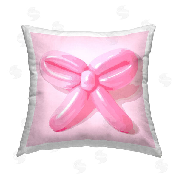 stupell industries Stupell Studio | Pink Balloon Bow Printed Throw Pillow