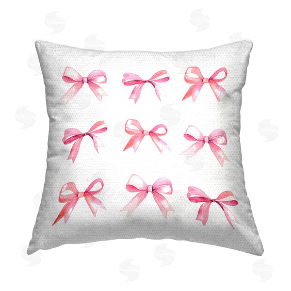 Stupell Industries Stupell Studio | Pink Bow Pattern Printed Throw Pillow