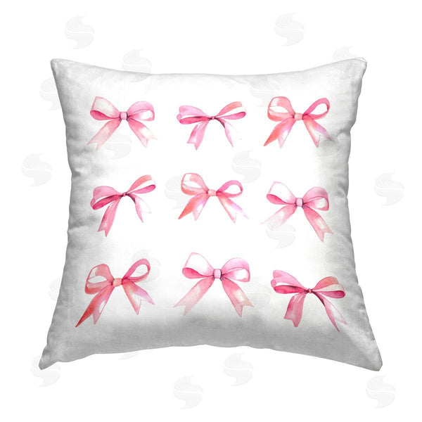 stupell industries Stupell Studio | Pink Bow Pattern Printed Throw Pillow