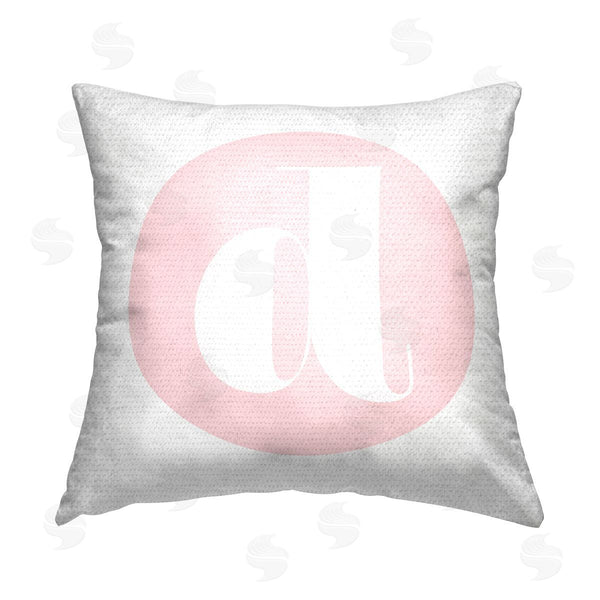 Stupell Industries Stupell Studio | Pink D Alphabet Letter Printed Throw Pillow