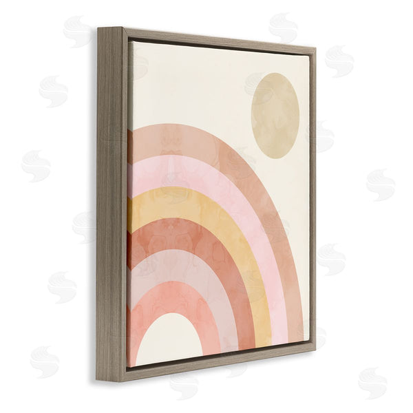 Stupell Industries Stupell Studio | Pink Desert Rainbow Rising Sun Geometric Arches Wall Art