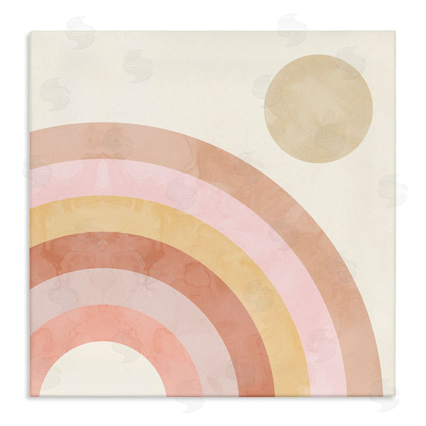stupell industries Stupell Studio | Pink Desert Rainbow Rising Sun Geometric Arches Wall Art