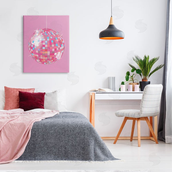 Stupell Industries Stupell Studio | Pink Disco Ball Groovy Pattern Wall Art