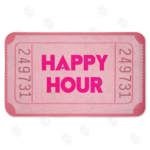 stupell industries Stupell Studio | Pink Happy Hour Ticket Anti-Fatigue Mat