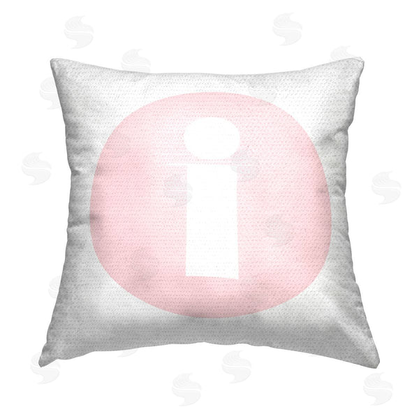 Stupell Industries Stupell Studio | Pink I Name Initial Printed Throw Pillow