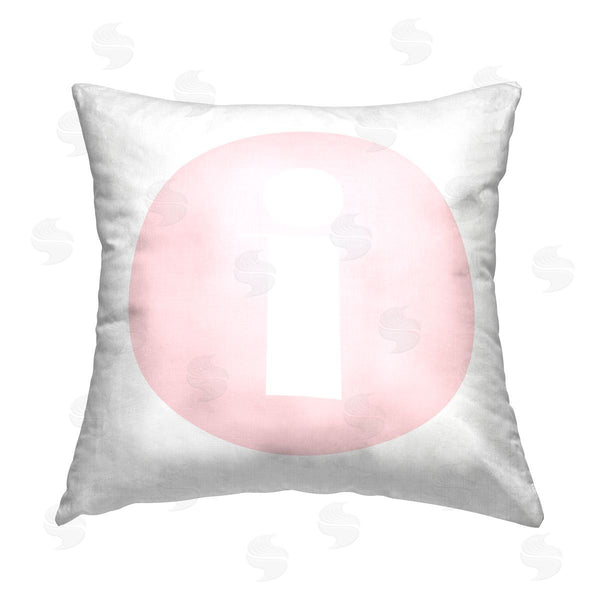 stupell industries Stupell Studio | Pink I Name Initial Printed Throw Pillow
