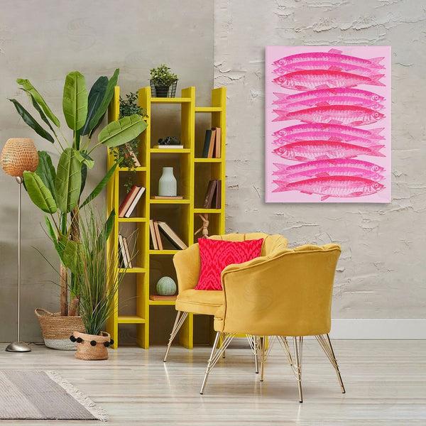Stupell Industries Stupell Studio | Pink Layered Fish Wall Art