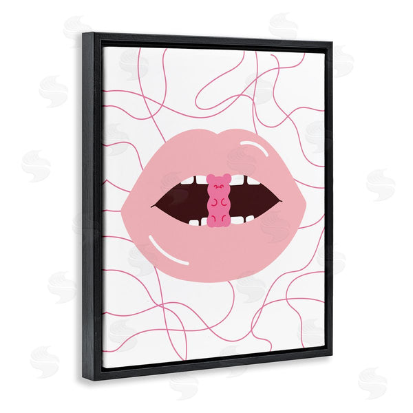 Stupell Industries Stupell Studio | Pink Lips & Gummy Candy Wall Art