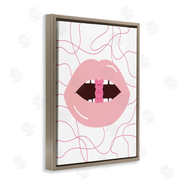 Stupell Industries Stupell Studio | Pink Lips & Gummy Candy Wall Art