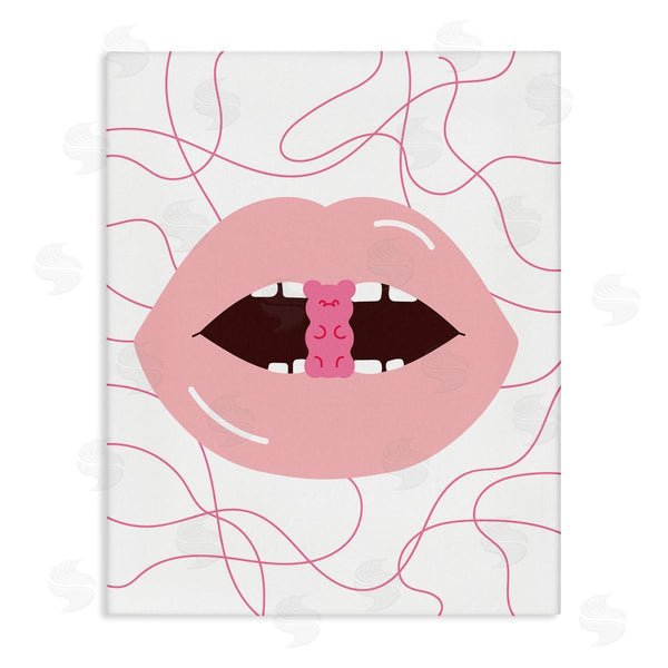 stupell industries Stupell Studio | Pink Lips & Gummy Candy Wall Art